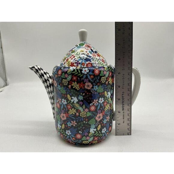 Gracie Stechcol Mad Hatter Design TEAPOT Bone China Made in England Collectible - Picture 16 of 16